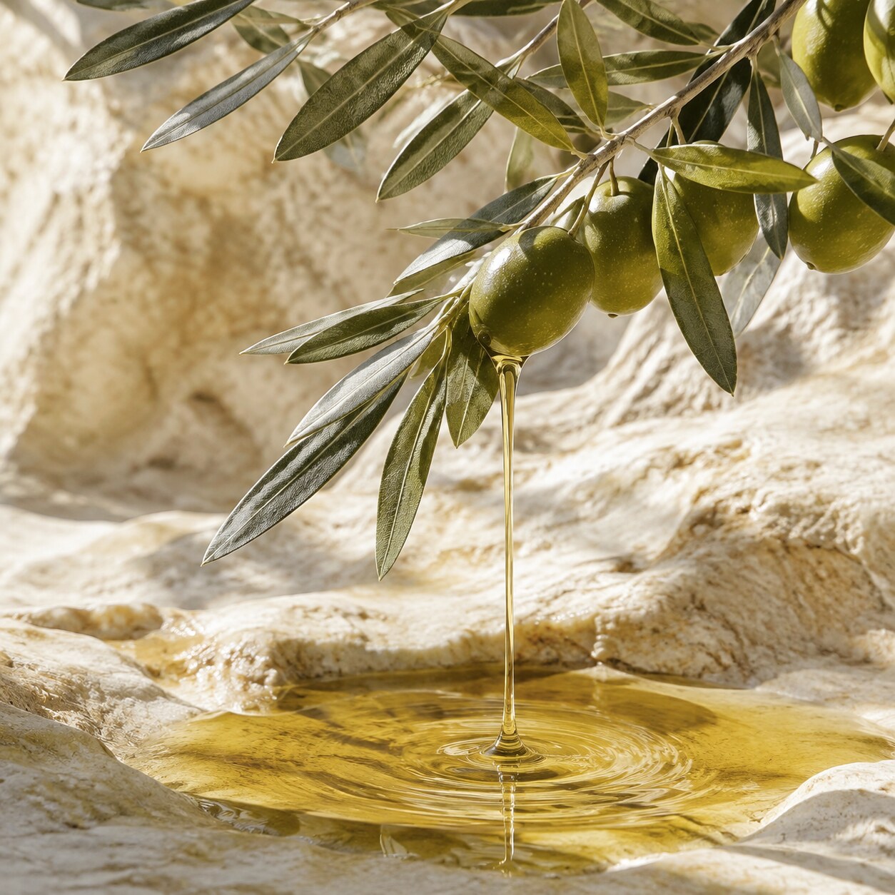 Aceite de oliva en cosmética: mucho más que un ingrediente mediterráneo: representación botánica y textura cosmética del activo
