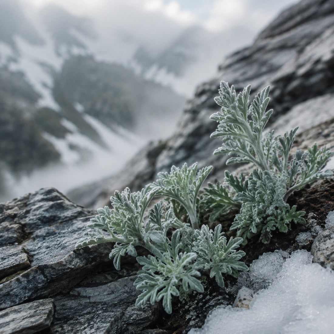 Artemisia alpina en cosmética: una planta pequeña con gran historia: representación botánica y textura cosmética del activo