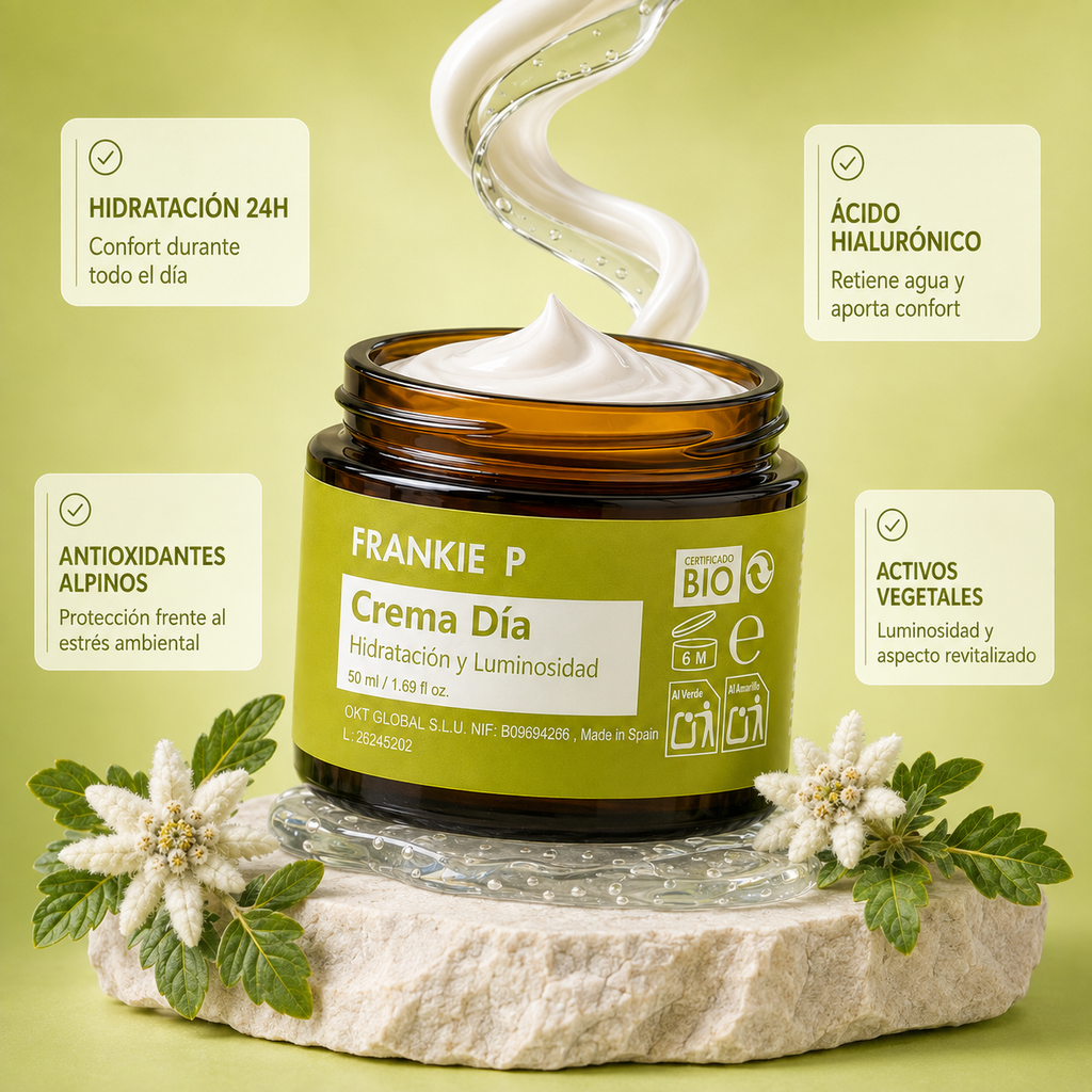 Crema Día BIO FRANKIE P - hidratación y luminosidad