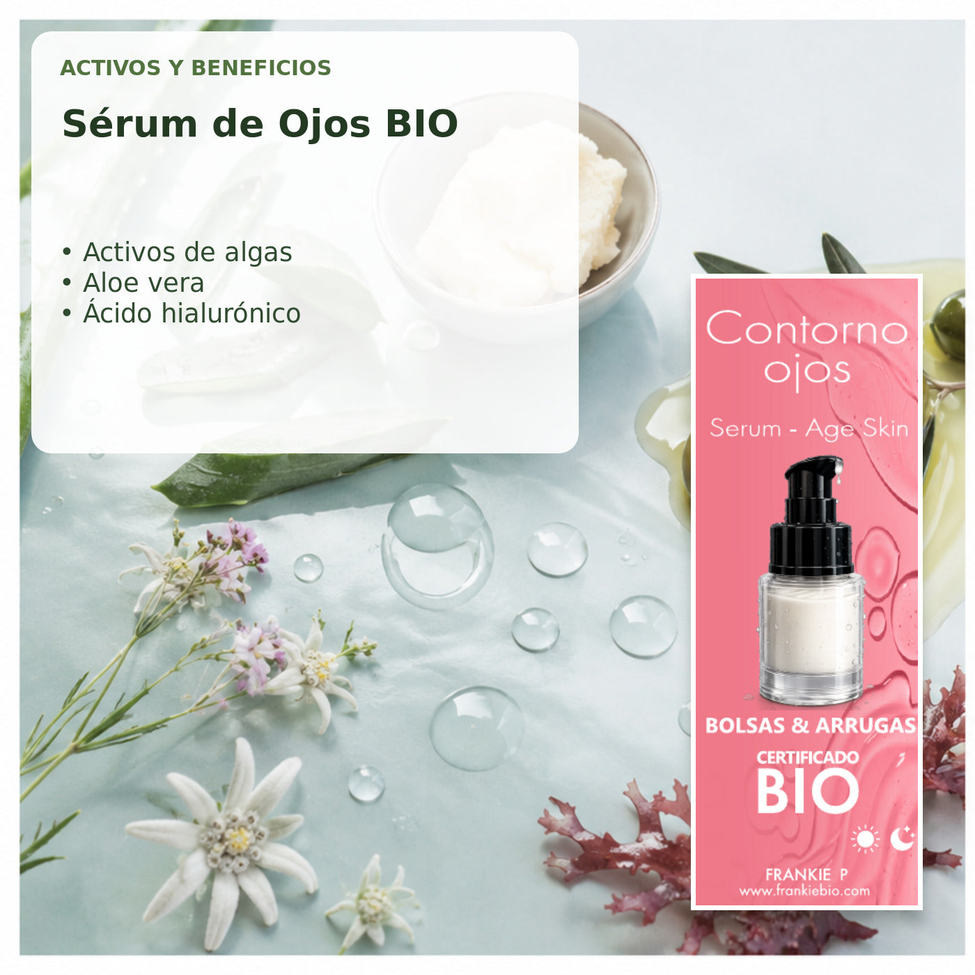 Sérum de Ojos BIO Antiedad - 15 ml - activos y beneficios