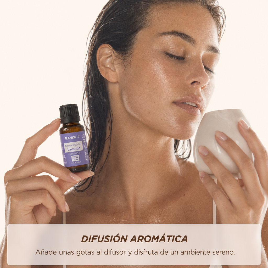 Aceite esencial de Lavanda BIO FRANKIE P 15 ml en difusión aromática