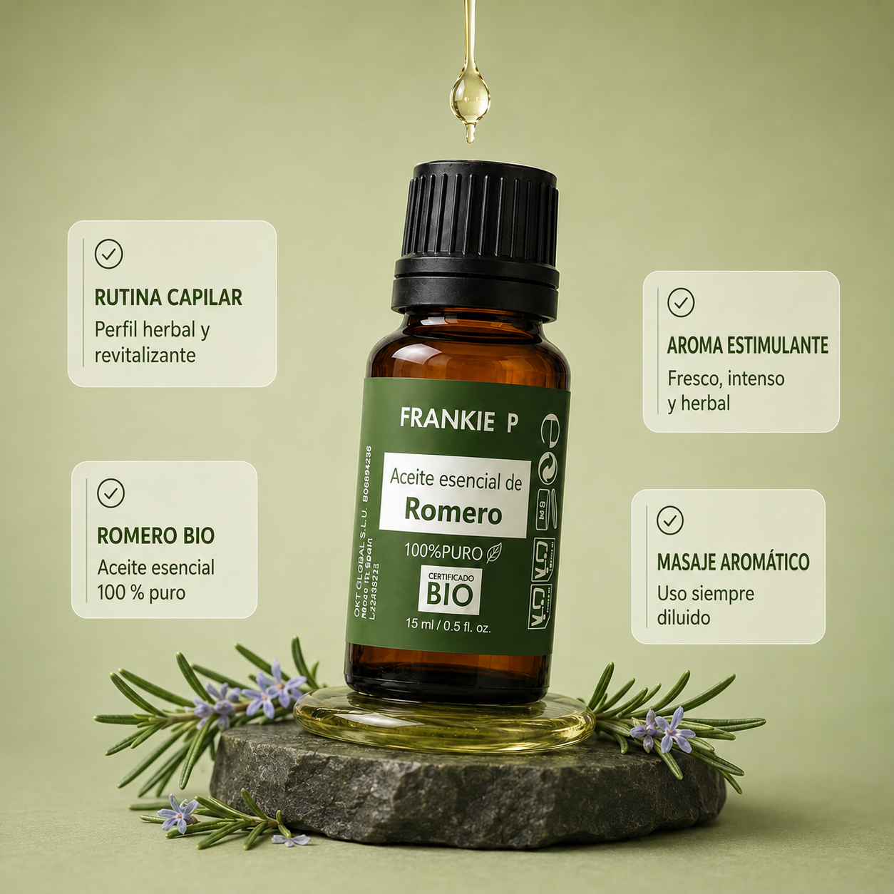 Aceite Esencial de Romero BIO FRANKIE P - beneficios y usos