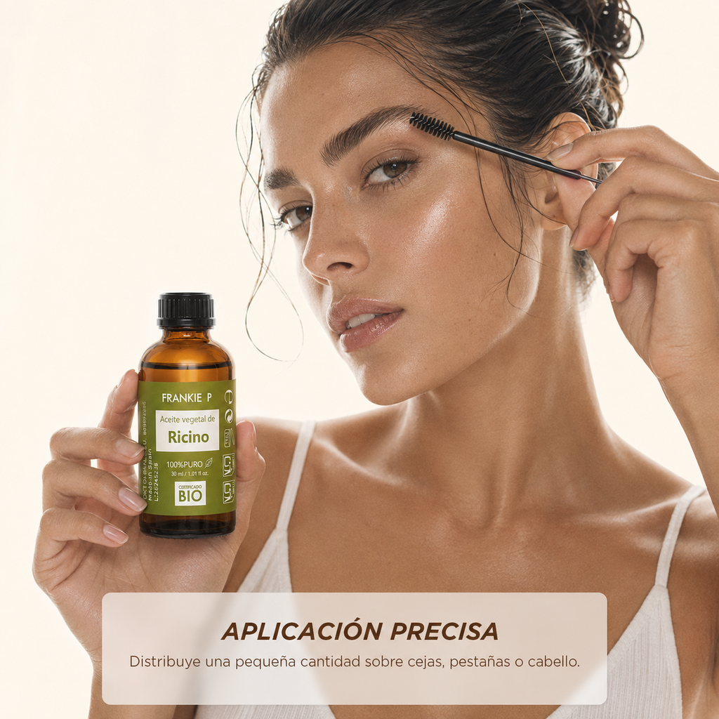 Aceite de Ricino BIO FRANKIE P 30 ml con cepillo para aplicación precisa