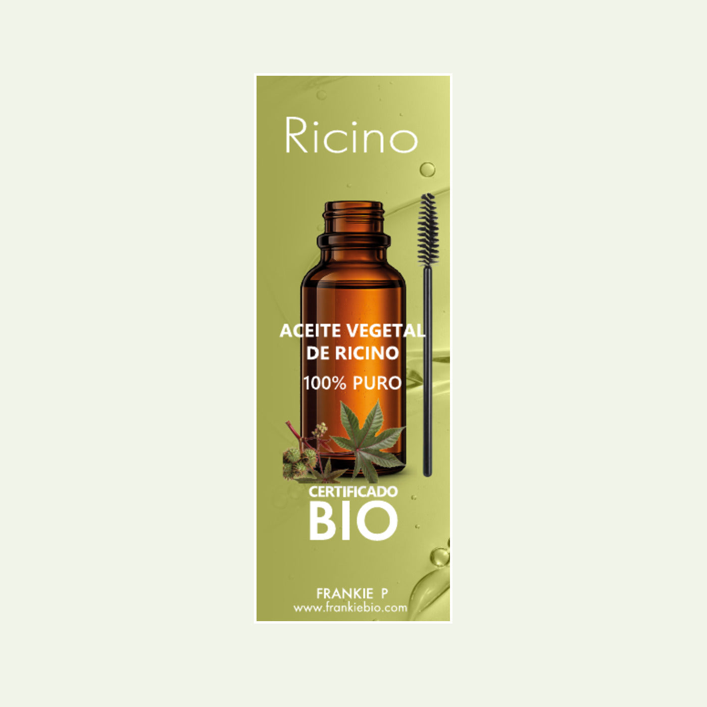 Aceite de Ricino BIO con Cepillo - 30 ml - FRANKIE P.